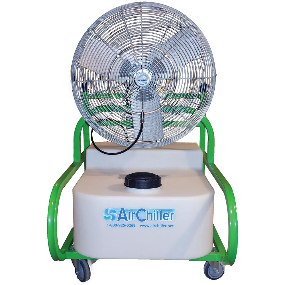 Air Chiller CU-24 Inch Misting Fan Evaporative Cooler 12000 cfm 32 gallon Compact
