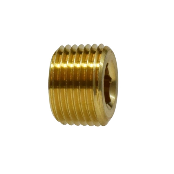 3/8 Mip Countersunk Hex Plug Brass 28095 Socket Cap