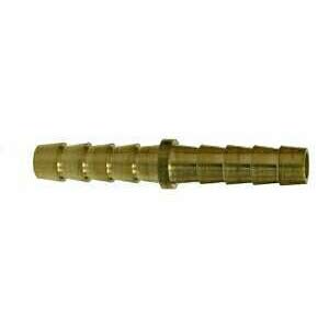 1/4in Barbed X 1/4in Barbed Brass Hose Reducing Splicer Mender BR060 32093 32-093