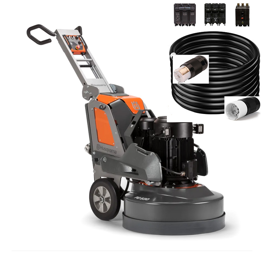 Husqvarna 967977804 PG 830 With Power Cord Bundle 20221008 240 Volt 3 Phase 32.7 Inches Wide Floor Grinder PG830 Freight Included