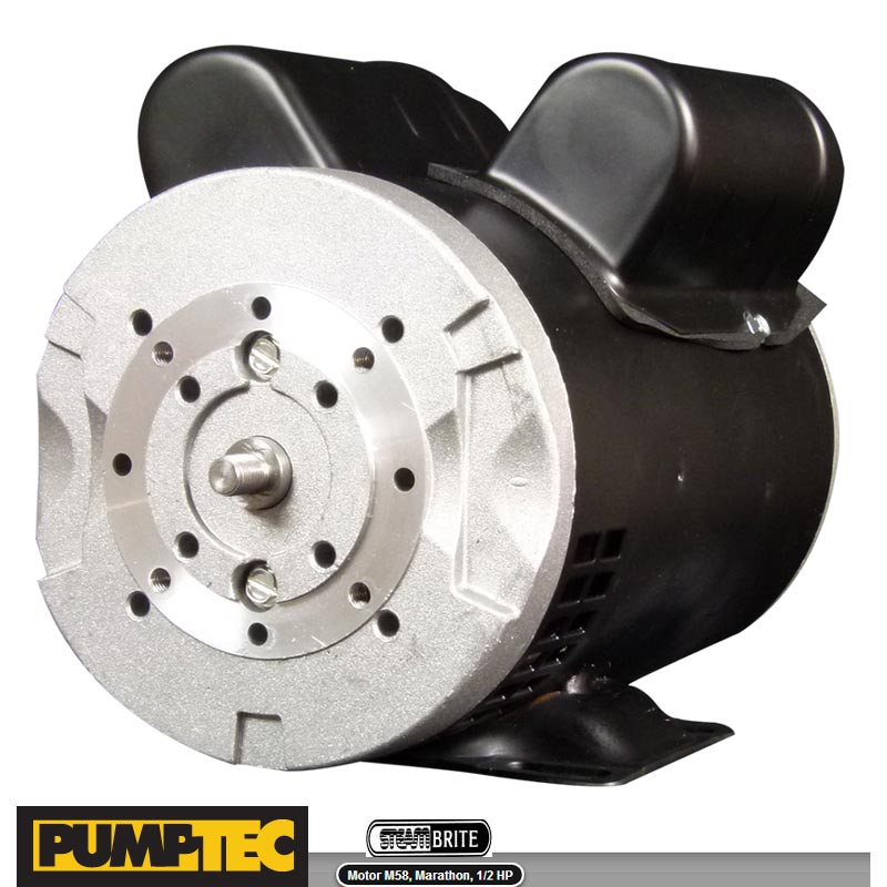 Pumptec M58 Motor Only Dual Voltage Marathon 1/2 HP 120/230V 5.2/2.6A 50/60Hz 48 FRAME 205  Replaces M4  86364370