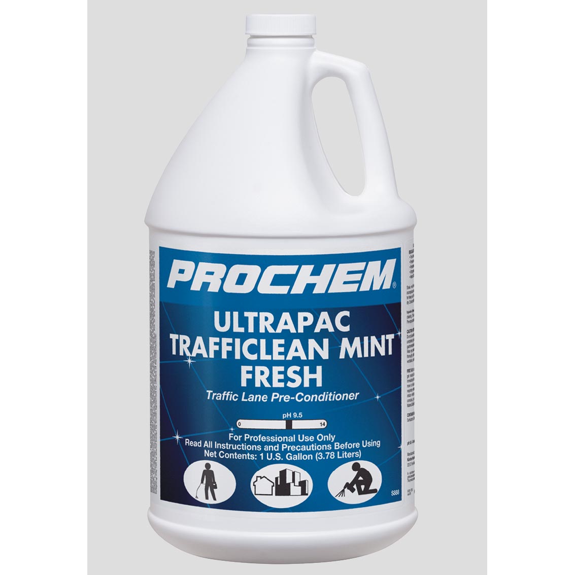 Prochem Ultrapac Mint Fresh Pre-Spray Trafficlean Liquid 4X1 Gallon CASE 8.695-183.0