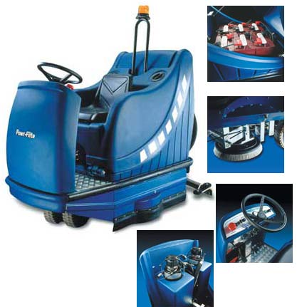 PowrFlite PAS40R 40 inch Battery Powered Automatic Scrubber