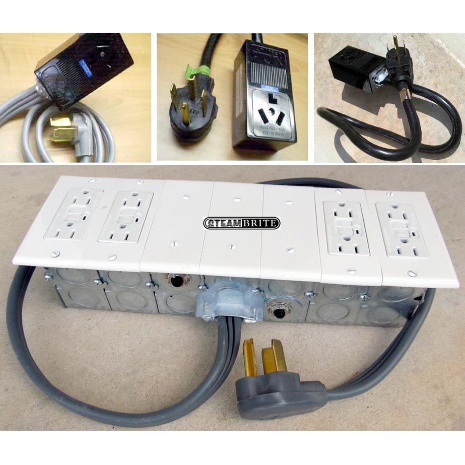 Clean Storm Restoration Spider Box Starter Package 4 Head 230 volt to 4 gang 5-20R GFCI with Breakers 20151104