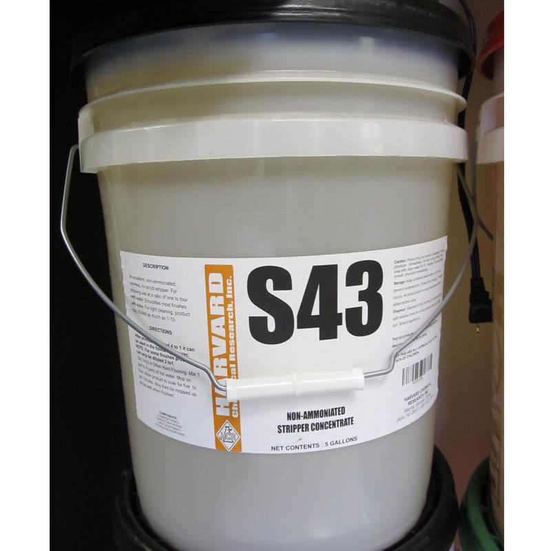 Harvard Chemical Non-Ammoniated Floor Stripper Concentrate S43 - 5Gal Pail (12 pail min order)