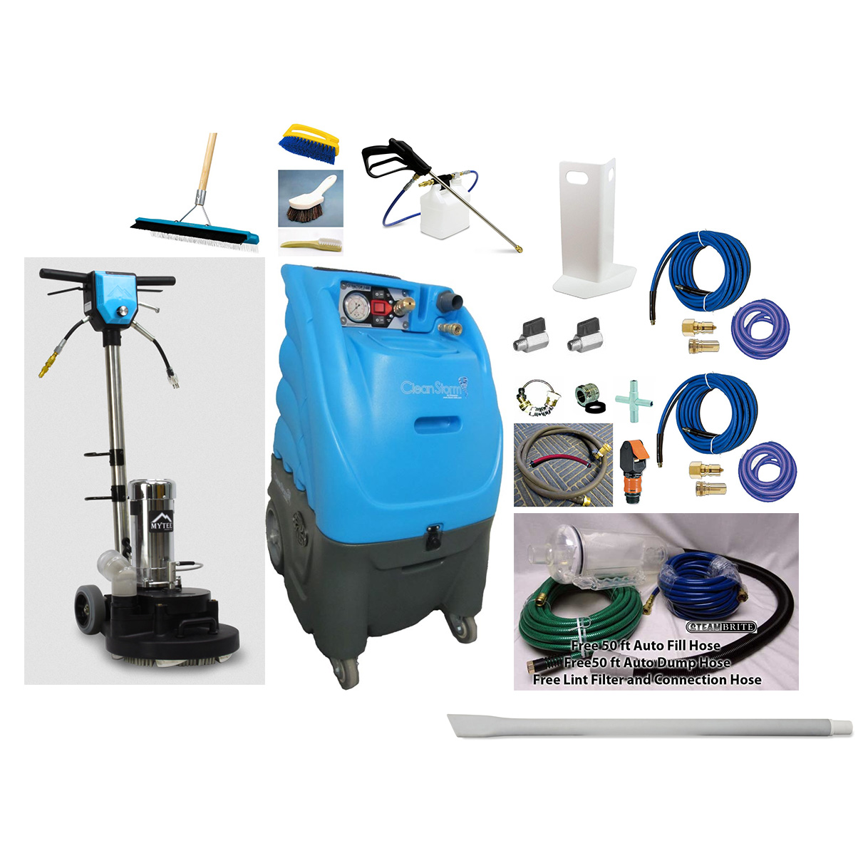 Rotovac 360XL Clean Storm 12gal 500psi Dual 6.6 Vacs Auto Fill 20gpm Auto Dump Carpet Cleaning Starter Package 12-6500-AFAD 20220716