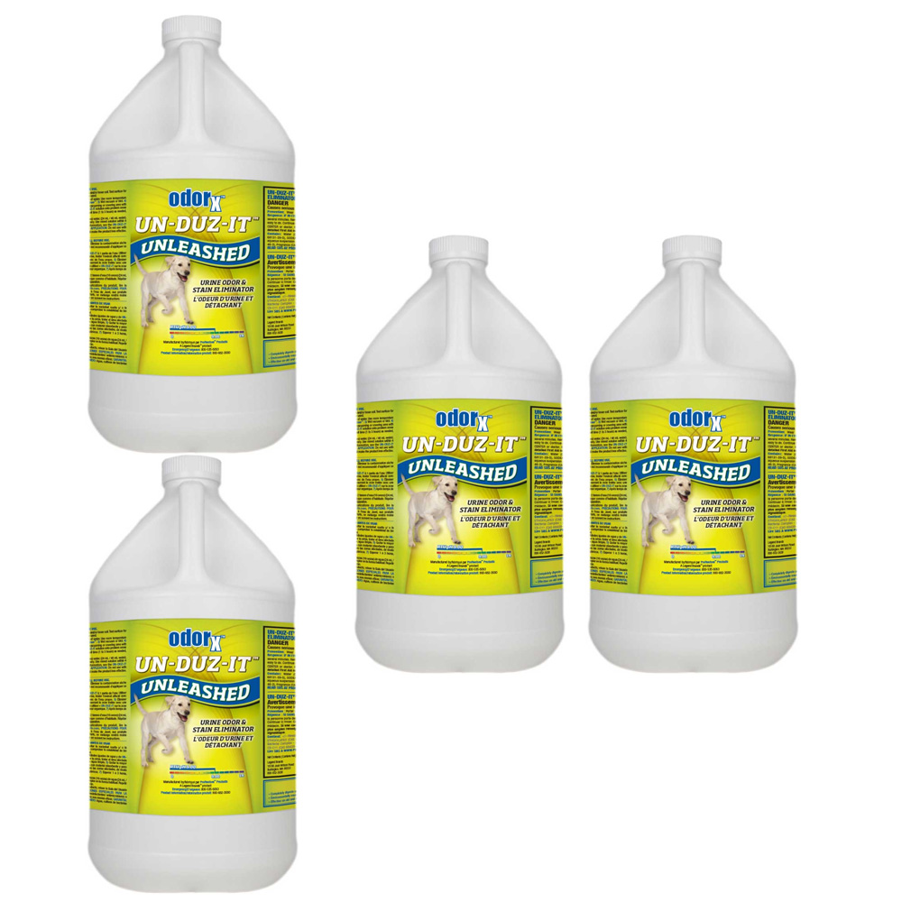 OdorX Un-Duz-It Unleashed 114799 Urine Odor Stain Eliminator 4/1 Gallon CASE Un-Leashed Legend Brands 433162000