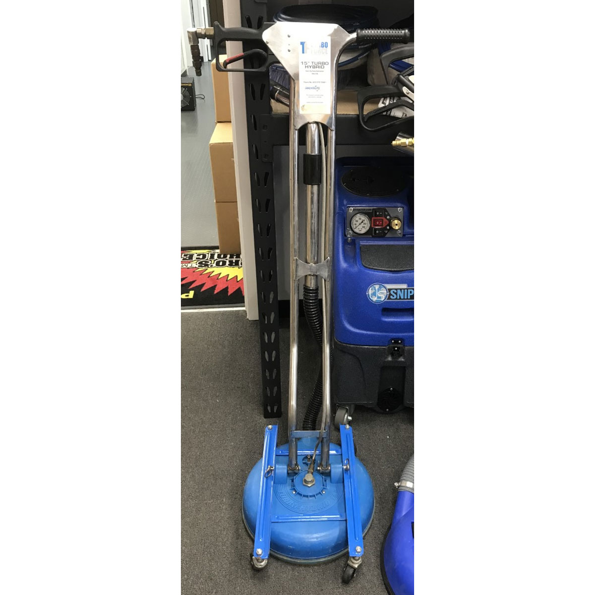 Used Turboforce TH15 Demo Tile and Concrete Cleaning Wand 15 inches TH-15 With Wheels Bundle B+ Rated