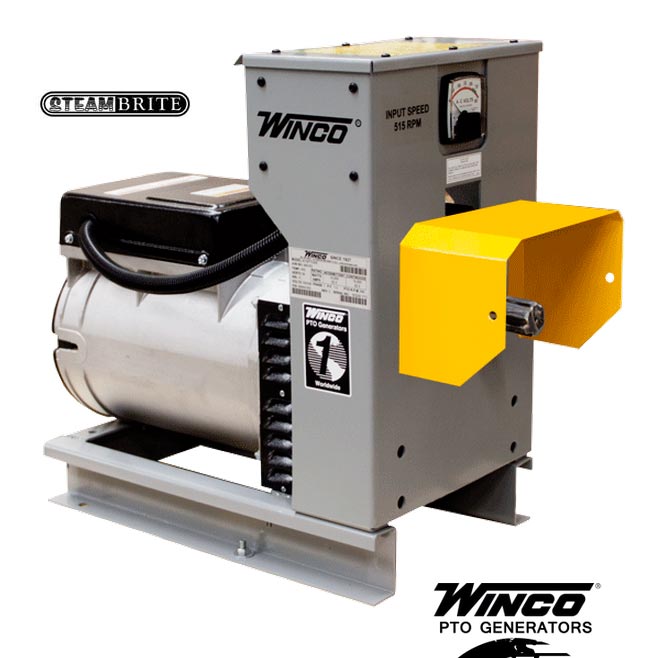 Winco Generators W15PTOS Power-Take Off Generator 120Volt 60Hz 30hp 540rpm 15kW Brushless 63Amps 99840-004