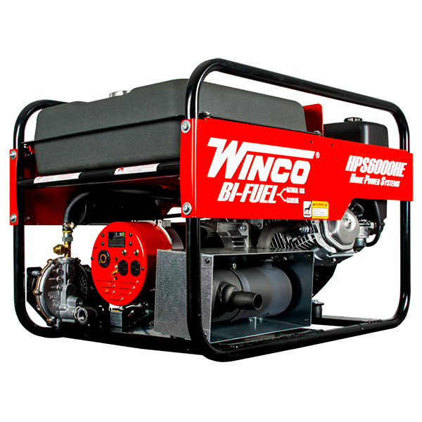 Winco Generators Home Power HPS6000HE-03/B Bi-Fuel-Portable Generator 6000 Watt 4.0HP BS/OHV Engine 16606-003
